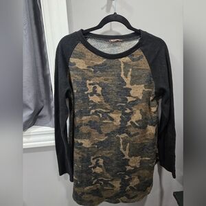 Camo Long Sleeve Womens Shirt